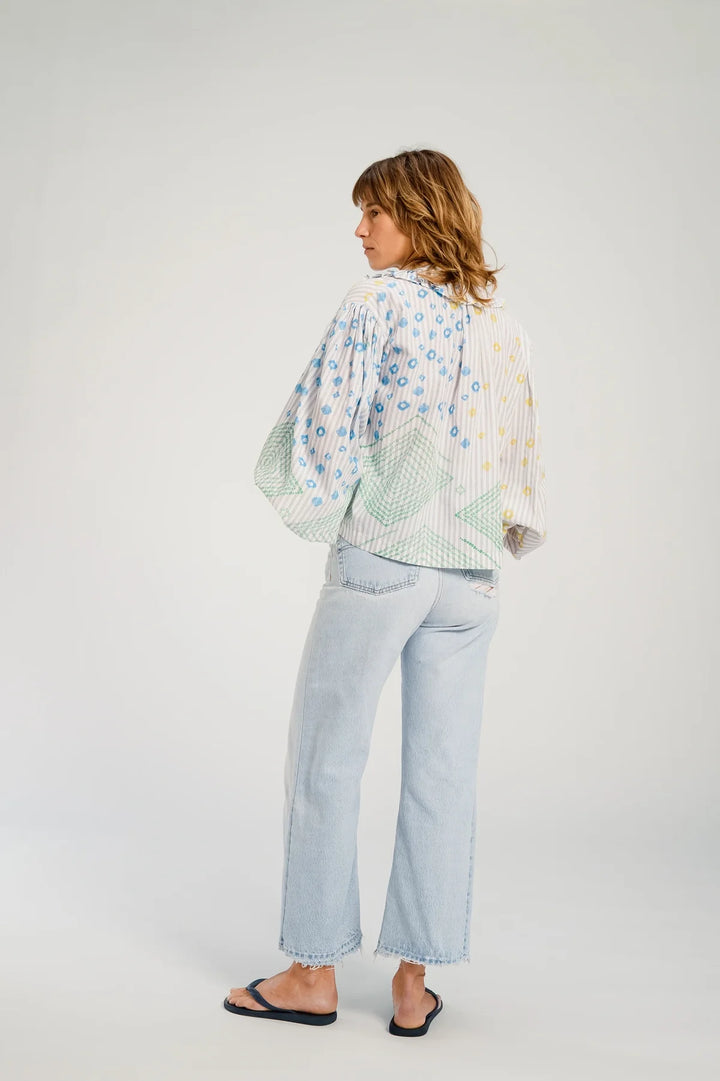 V De Vinster – Baya Blouse in Lemon Flori