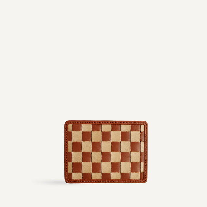 Bembien - Nico Card Case in Caramel x Sienna Check