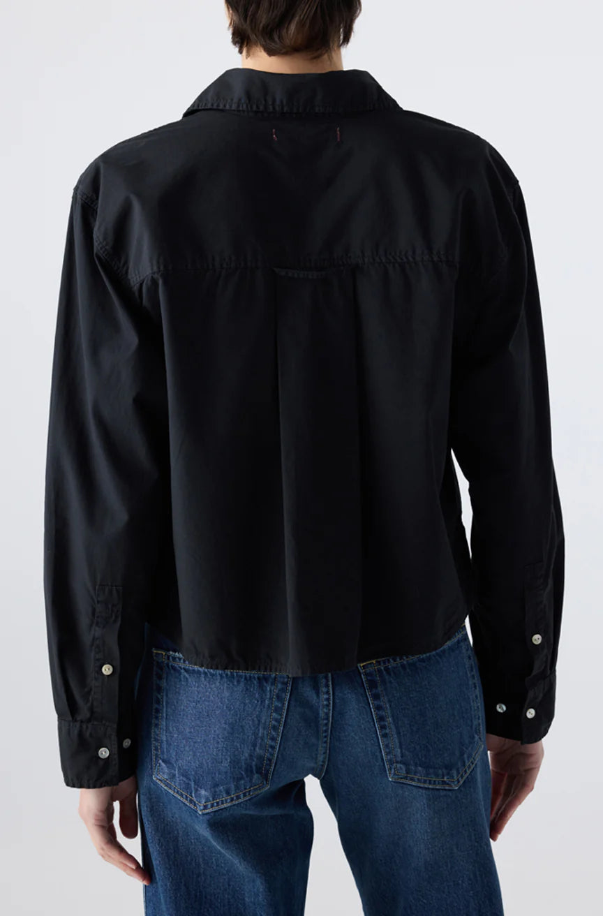 AMO Denim – Ruth Crop Shirt in Black