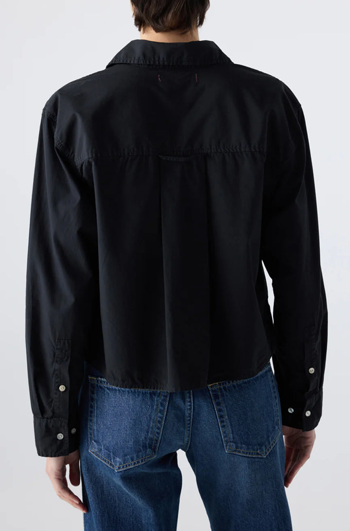 AMO Denim – Ruth Crop Shirt in Black