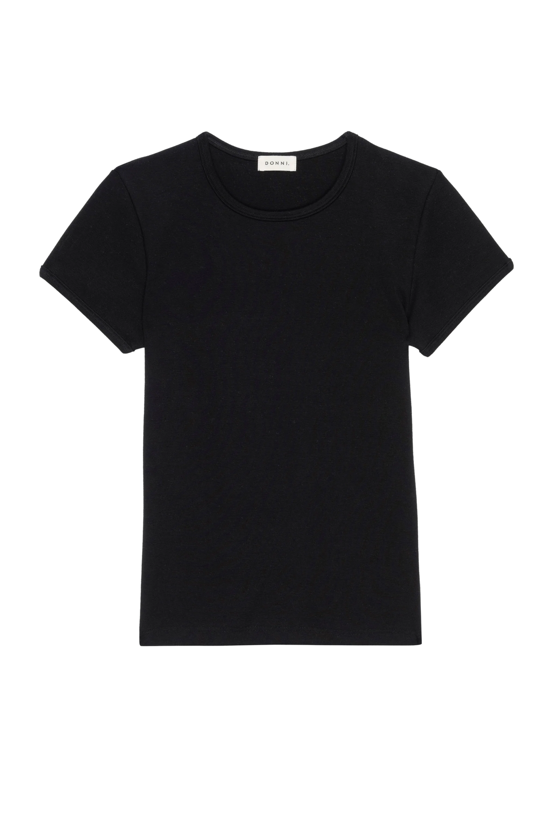 Donni – Baby Rib Tee in Black