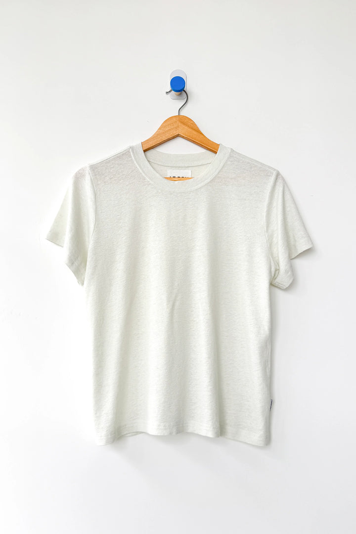 Le Bon Shoppe - Bo Linen Blend Tee in Salt