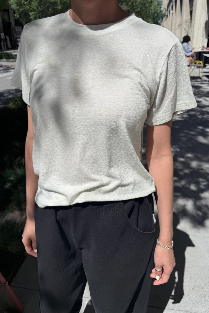 Le Bon Shoppe - Bo Linen Blend Tee in Salt
