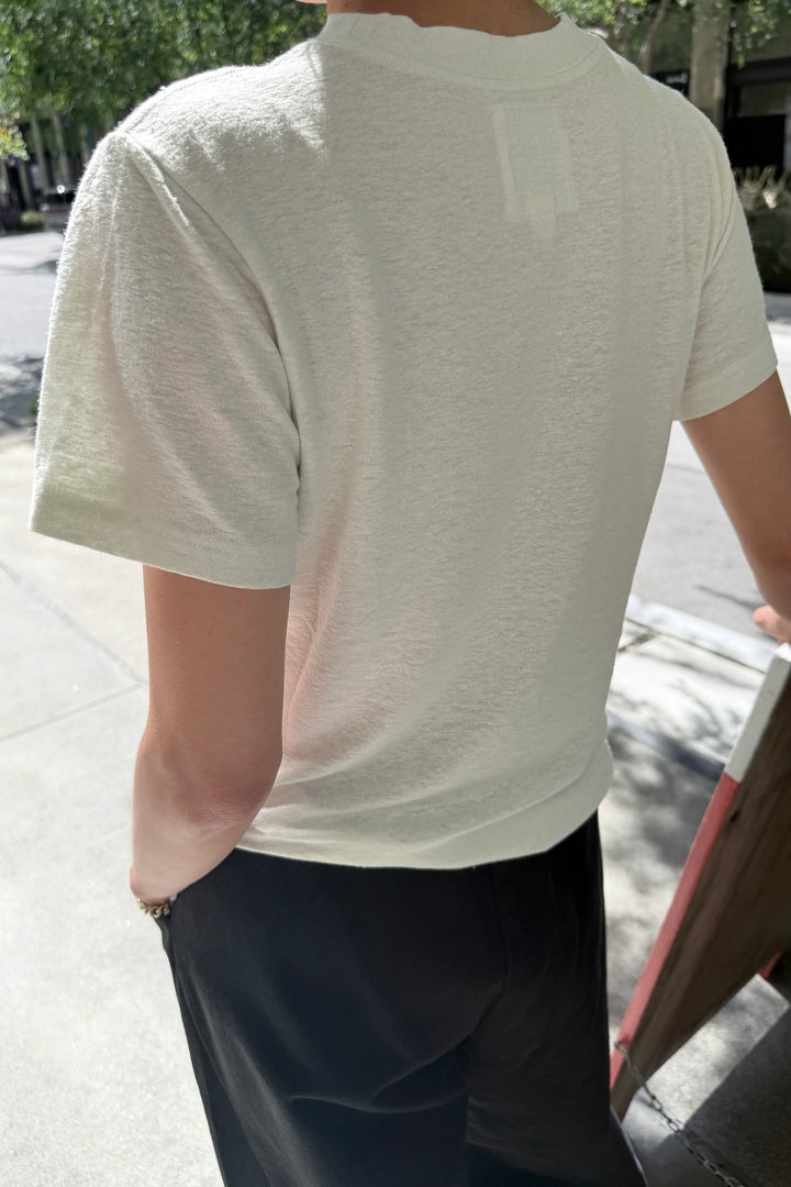 Le Bon Shoppe - Bo Linen Blend Tee in Salt