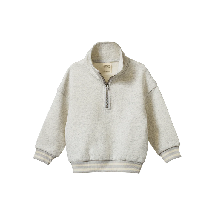Nature Baby – Camper Sweatshirt in Light Grey Marl