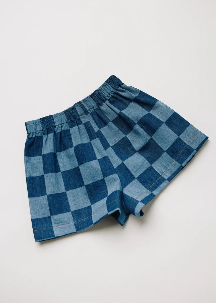 Claude & Co – Frankie Checkerboard Denim Short
