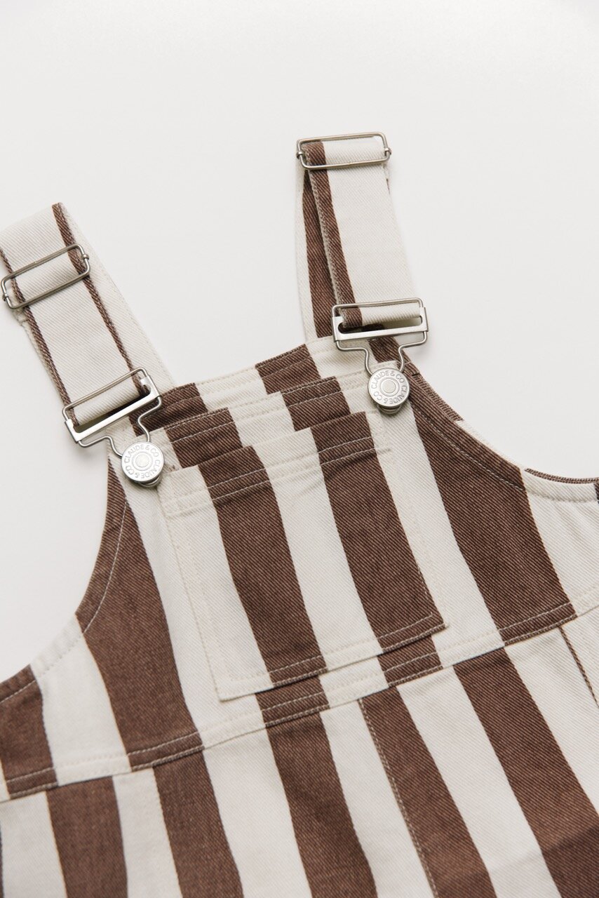 Claude & Co – Blythe Choc Stripe Dungaree
