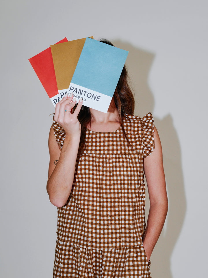 The Little Project  – Polly Top in Chestnut Check