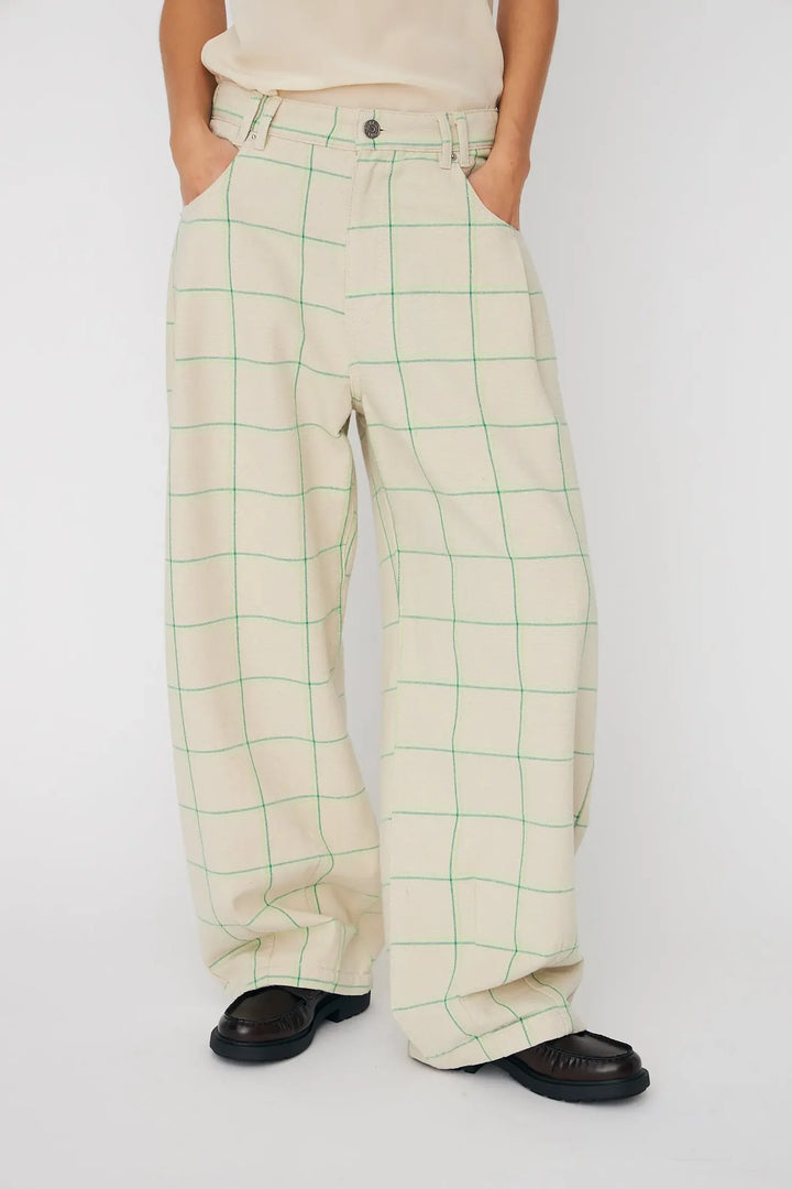 Stella Nova – Checked Baggy Low-Waist Pants