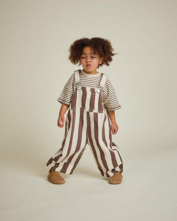 Claude & Co – Blythe Choc Stripe Dungaree