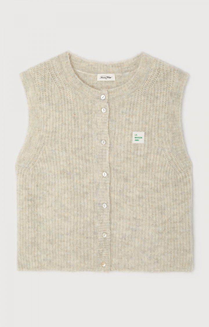 American Vintage – East Cardigan Vest in Powder Snow