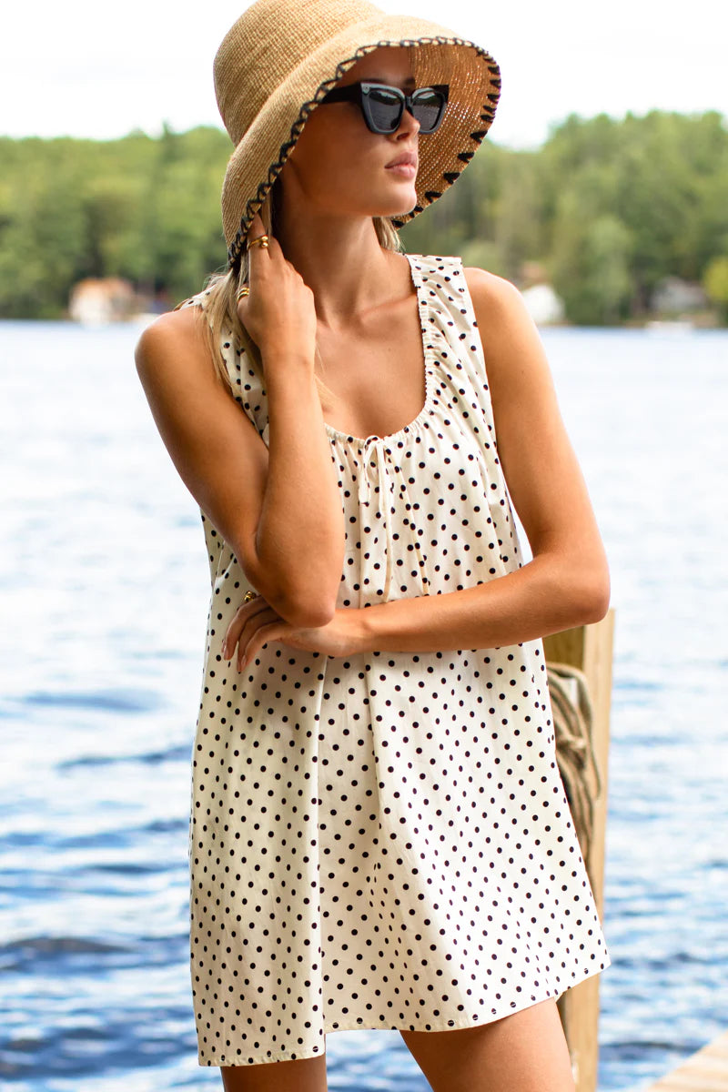 Emerson Fry - Atelier Scoop Dress in Ivory Dot