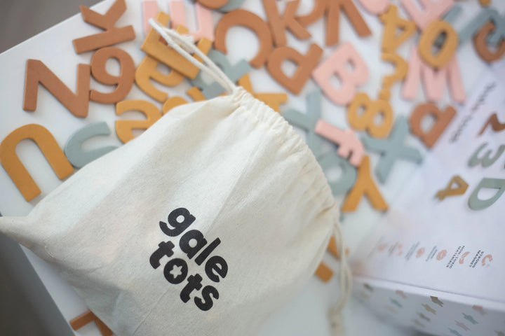 Gale Tots- 135pc Magnetic Letters and Numbers(Boho Pastels)