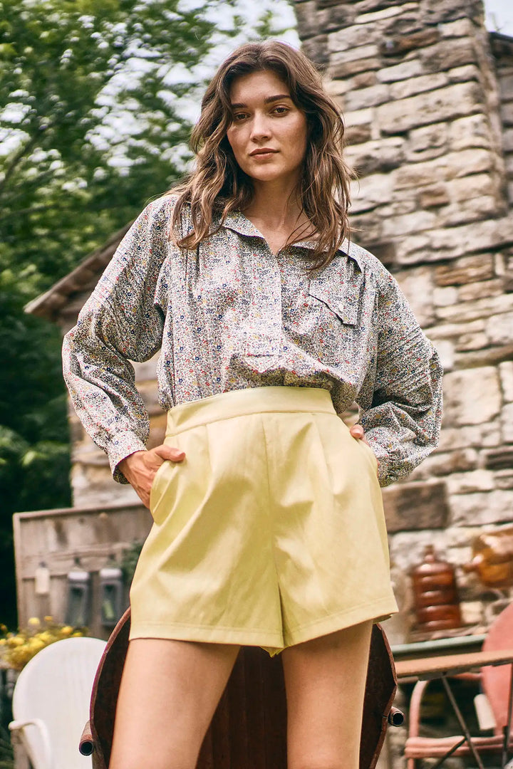 Hunter Bell – Evangeline Shirt made with Liberty Fabric in Katie and Millie