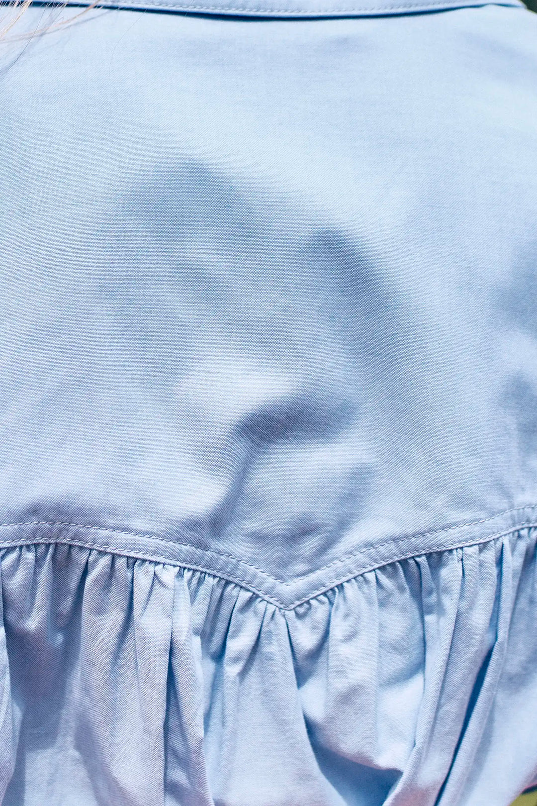 Hunter Bell – Evangeline Top in Oxford Blue