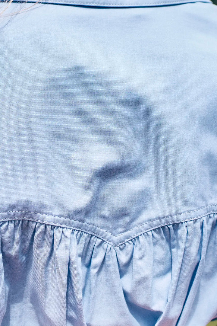 Hunter Bell – Evangeline Top in Oxford Blue