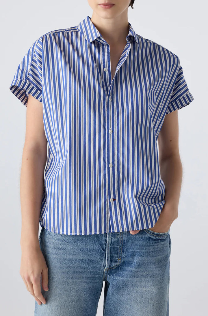 AMO Denim – Gael Shirt in Sapphire Stripe