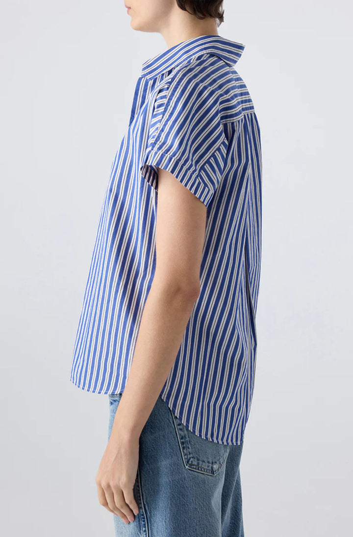 AMO Denim – Gael Shirt in Sapphire Stripe