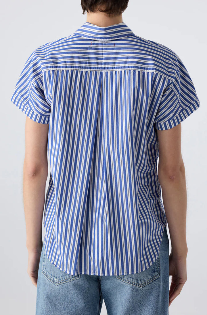 AMO Denim – Gael Shirt in Sapphire Stripe