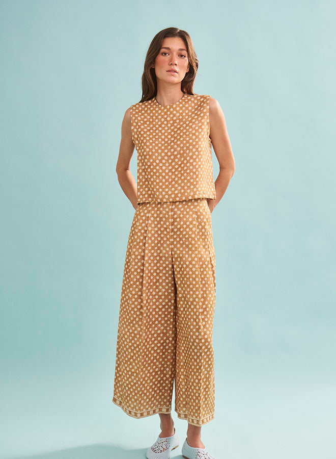 Hunter Bell – Manning Top in Coconut Sand Dot