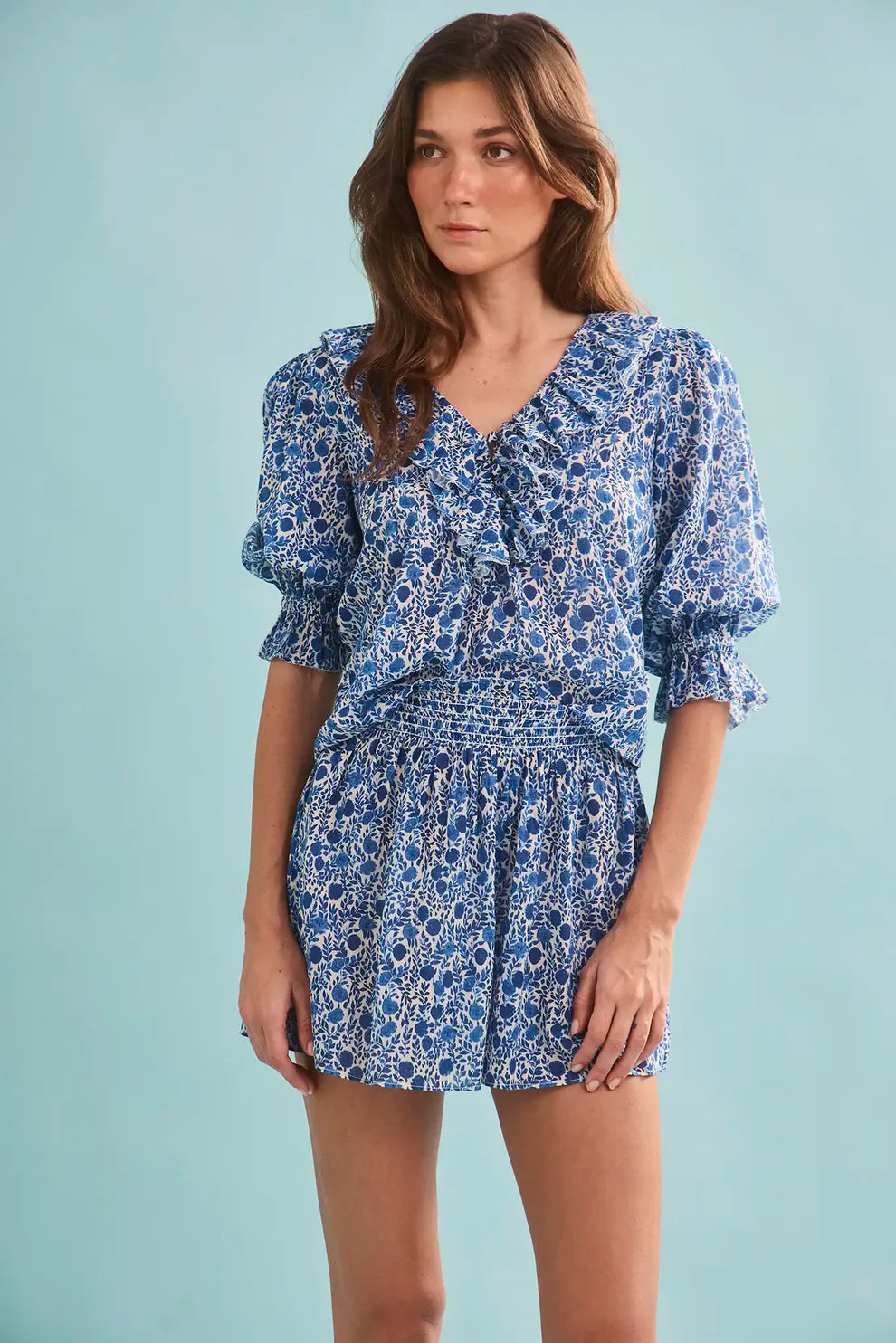 Hunter Bell – Imogen Blouse in Bermuda Blooms