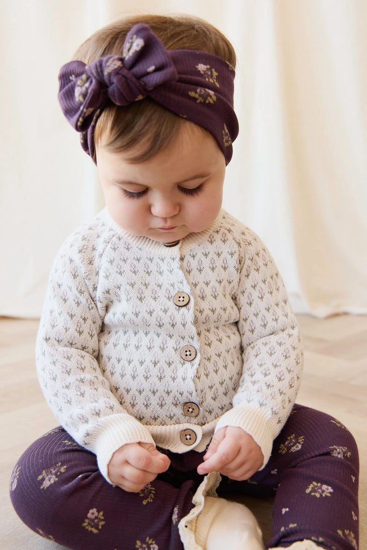 Jamie Kay – Savannah Jacquard Cardigan in Sheer Pink