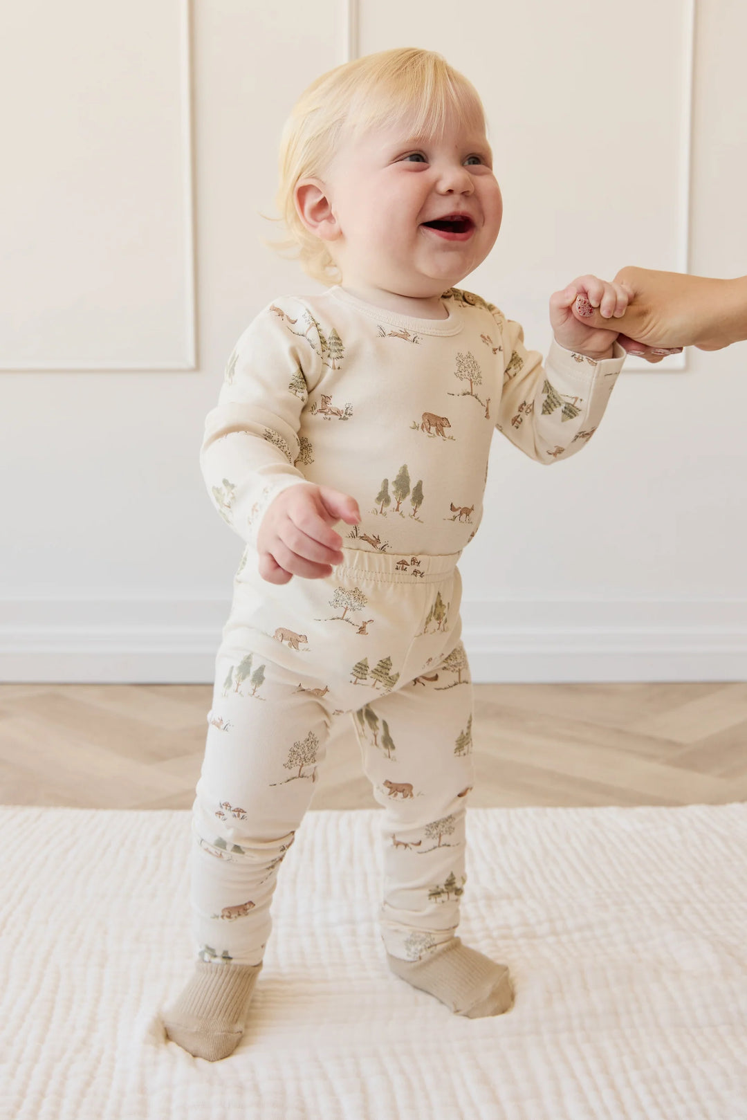 Jamie Kay – Organic Cotton Everyday Legging in Pine Forest Friends