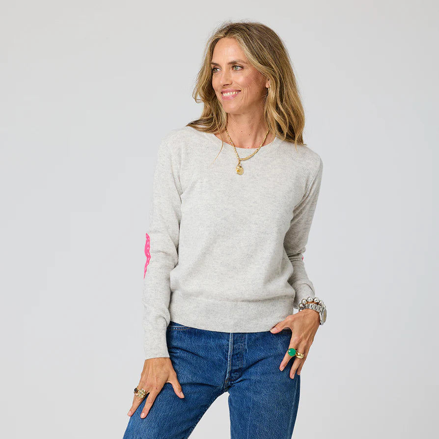 Kerri Rosenthal – Patchwork Cashmere Pullover in Stardust