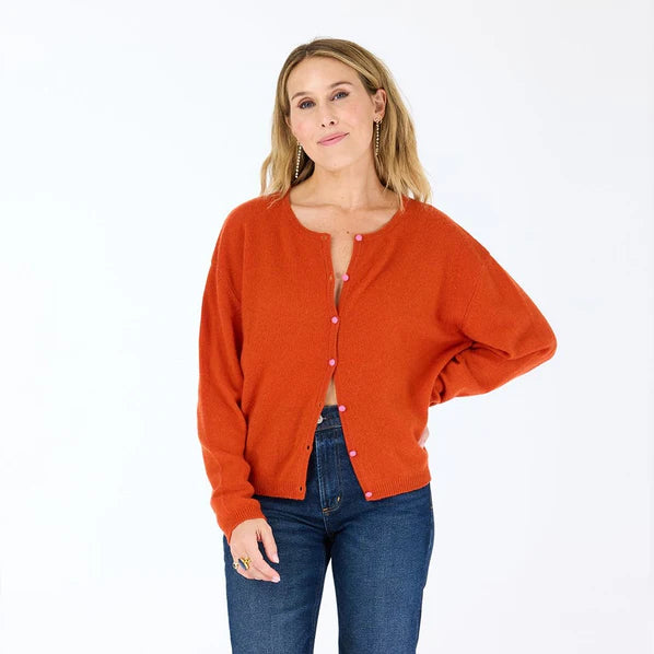 Kerri Rosenthal – Bassett Cardigan in Rust