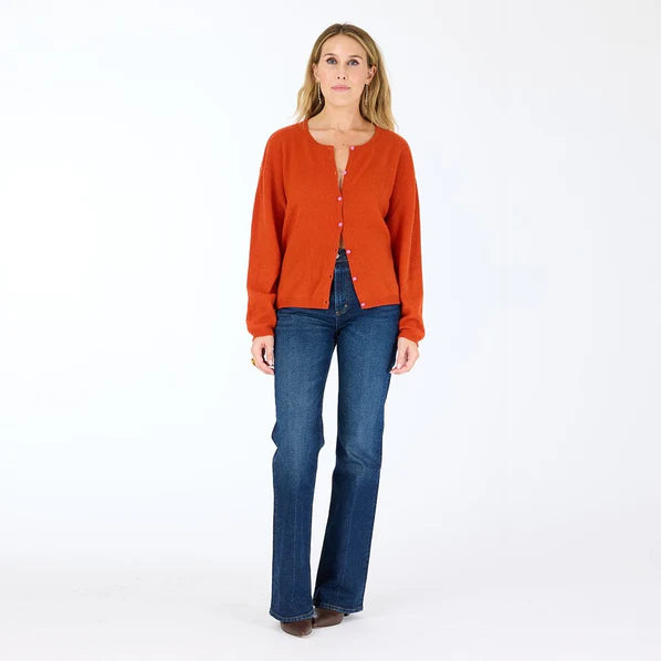 Kerri Rosenthal – Bassett Cardigan in Rust