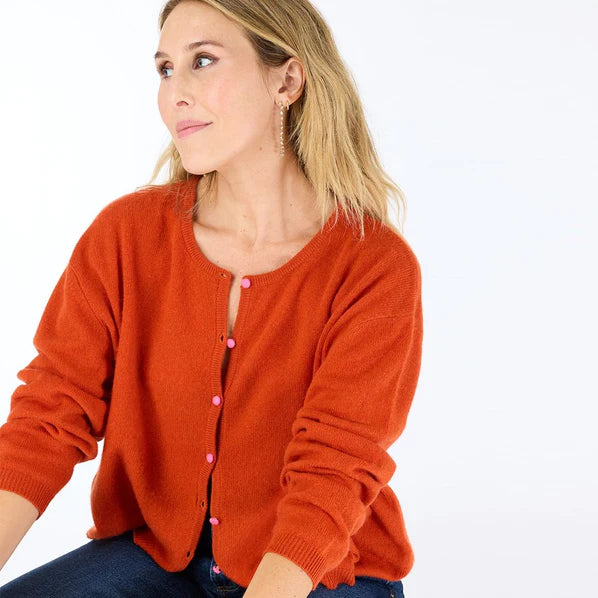 Kerri Rosenthal – Bassett Cardigan in Rust