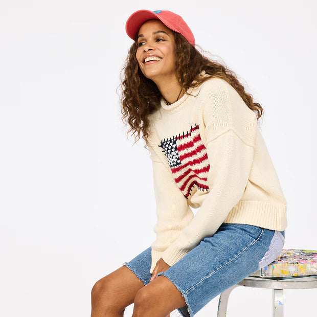 Kerri Rosenthal – Roll Neck U.S of Love Sweater