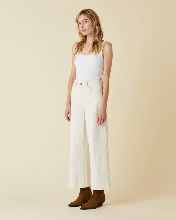 Le Jean - Juliette Wide Leg Ankle in Bone