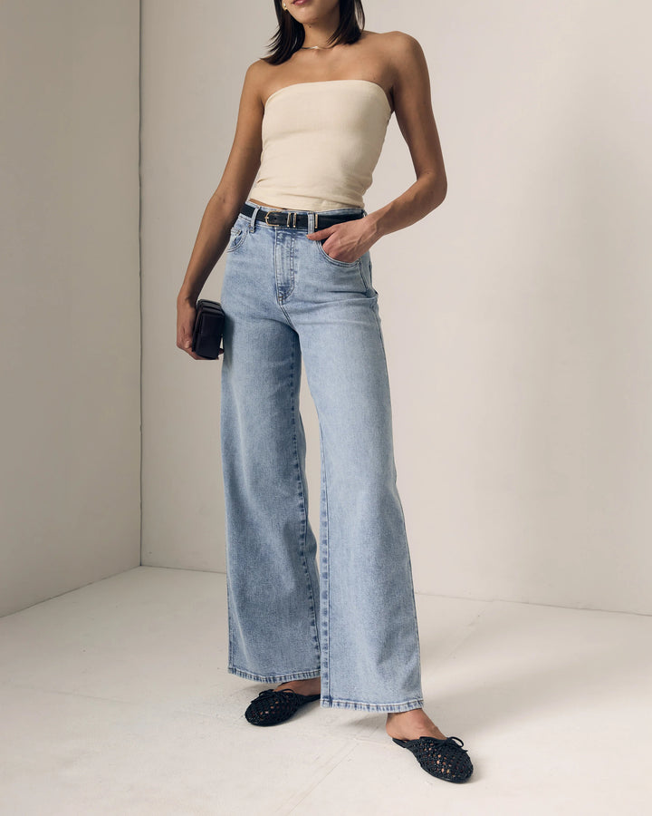 Le Jean - Juliette Wide Leg High Rise in American Beauty