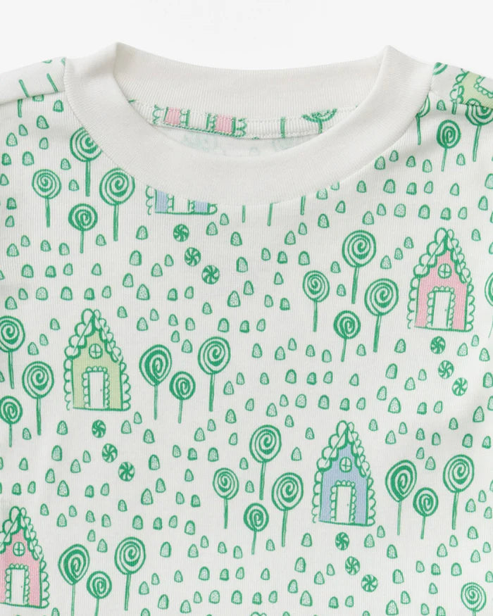 Lewis – Pajama Set in Emerald Gingerbread