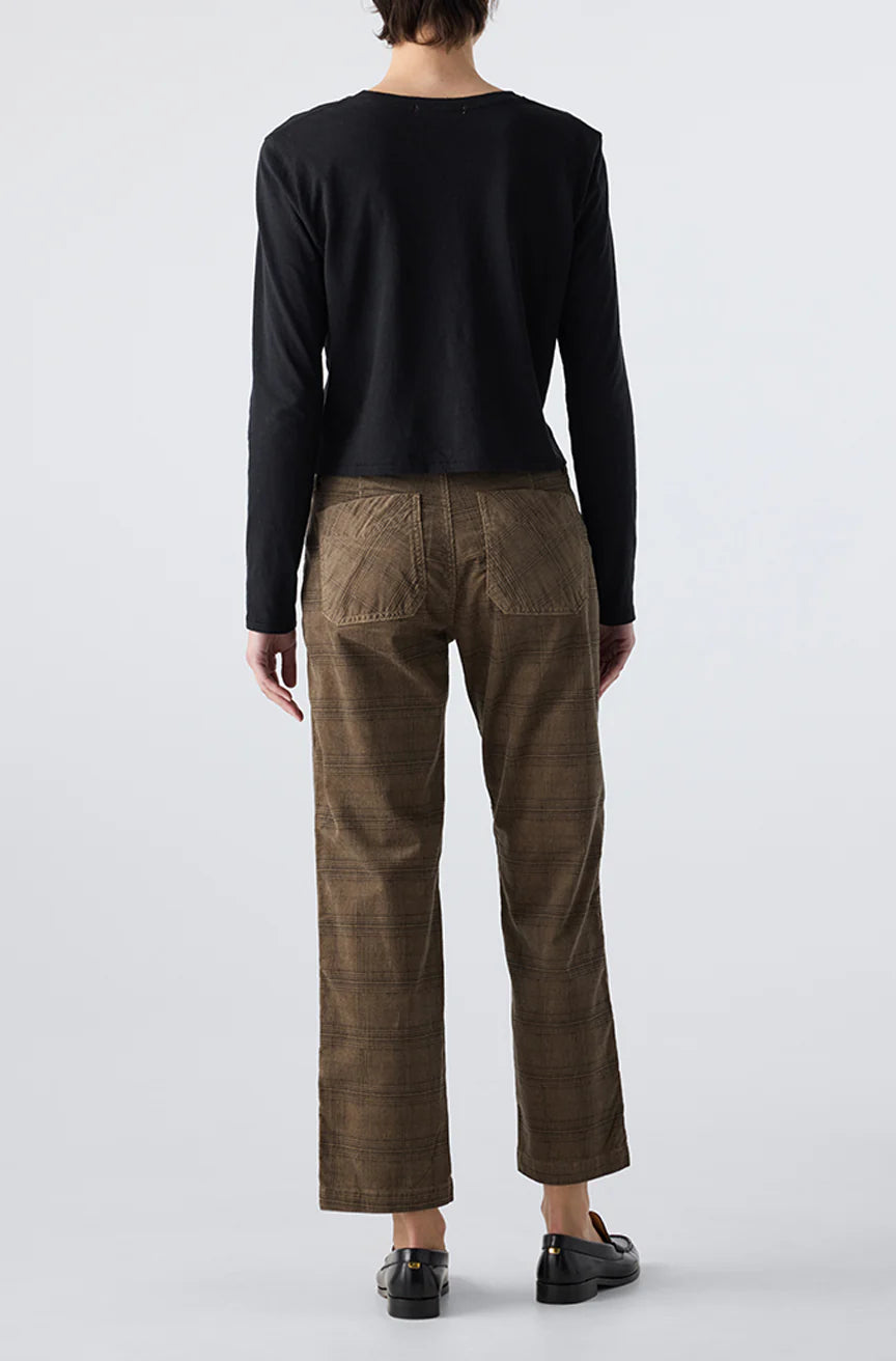 AMO Denim – Lillian Printed Cord in Dark Sand