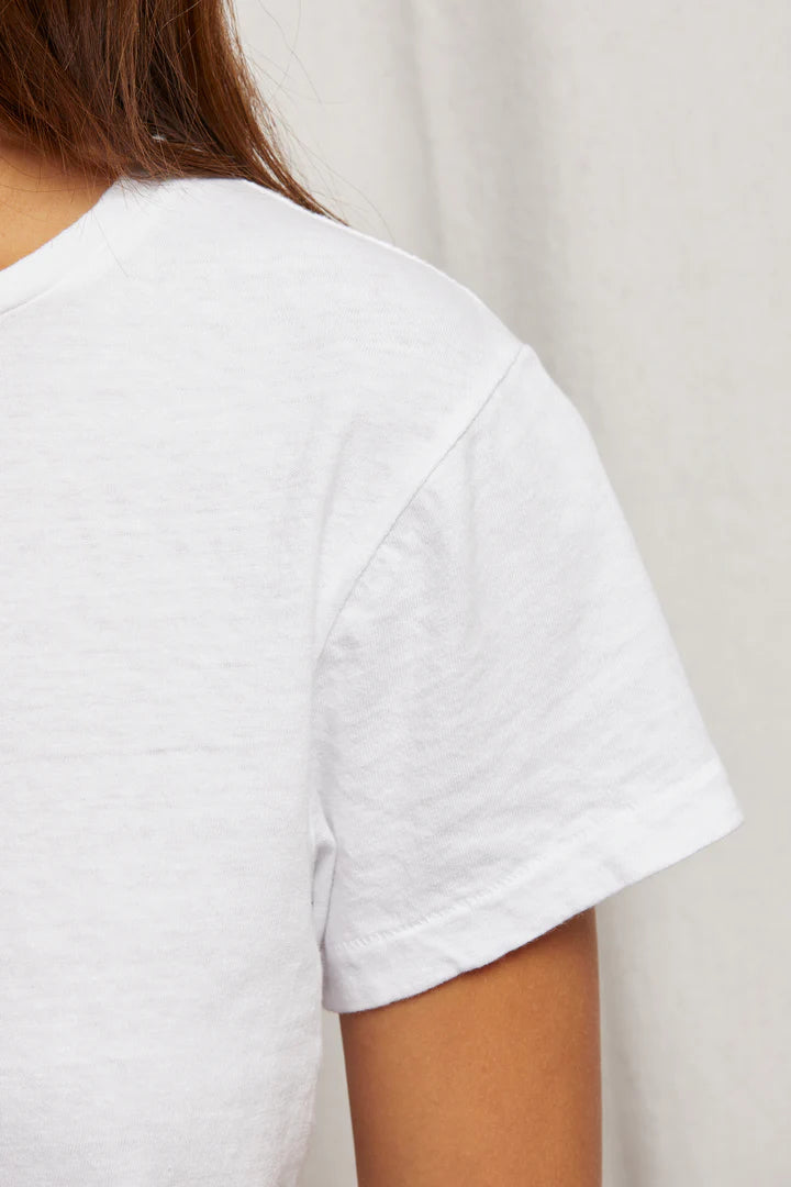 Perfect White Tee - Lisa Short Sleeve Cotton Tee in White