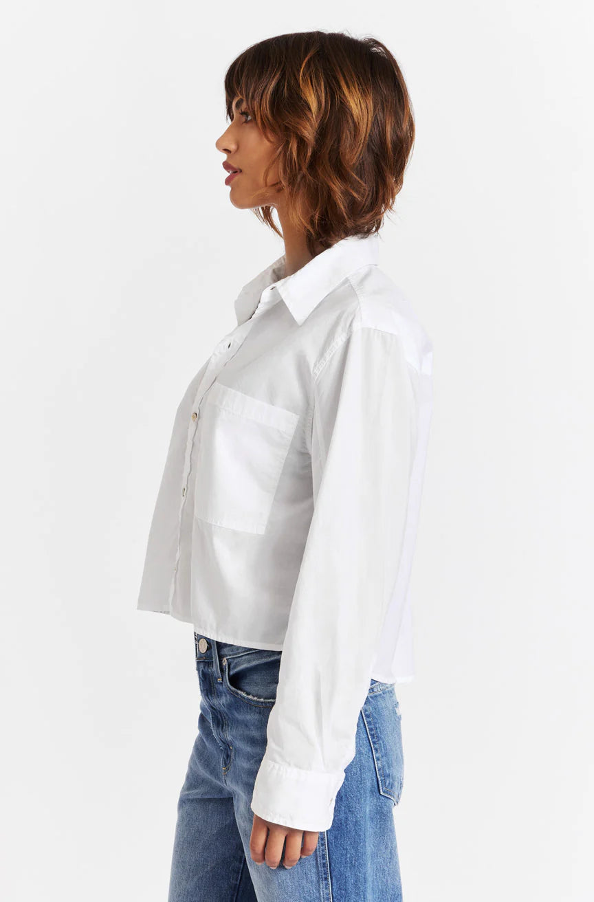 AMO Denim – Ruth Crop Shirt in White