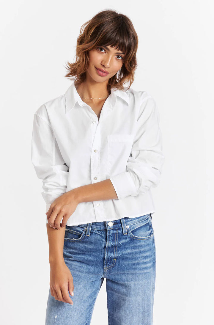 AMO Denim – Ruth Crop Shirt in White