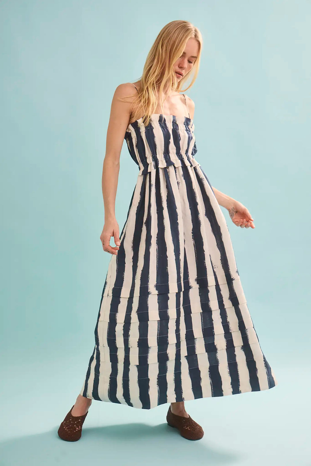 Hunter Bell - Larkin Dress in Lighthouse Stripe Navy