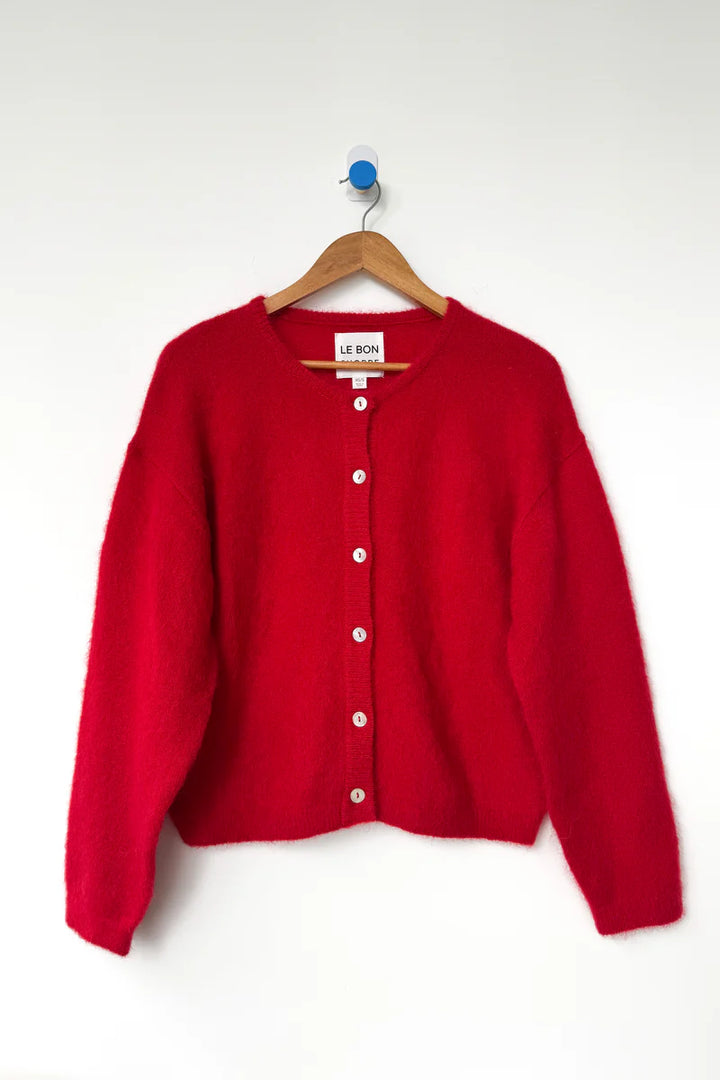 Le Bon Shoppe - Leila Mohair Cardigan in Red