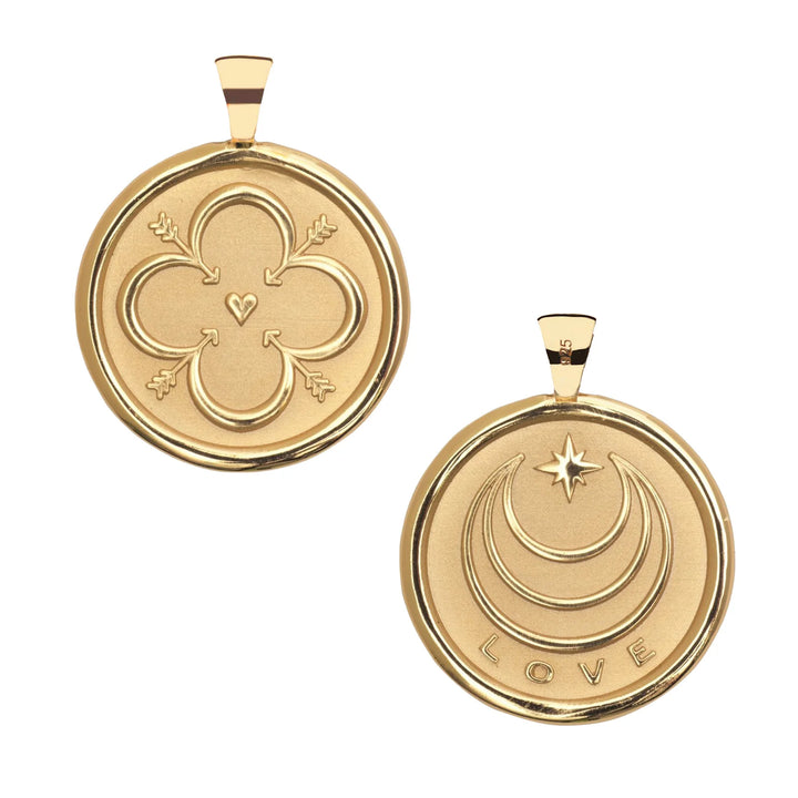Jane Winchester - Love Original Pendant Coin with Drawn Link Chain
