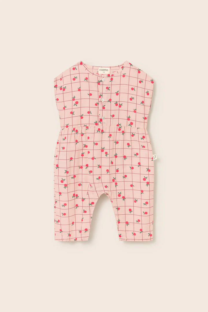 Cozmo- Mae Cotton Jumpsuit in Rose