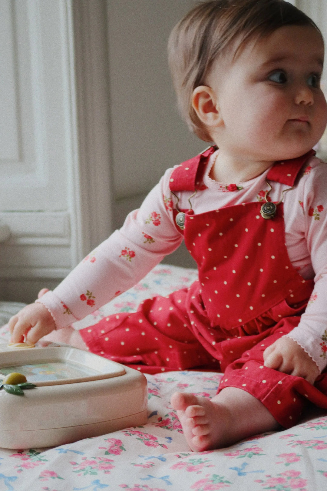 Konges Slojd - Nola Overall in Strawberry Dots