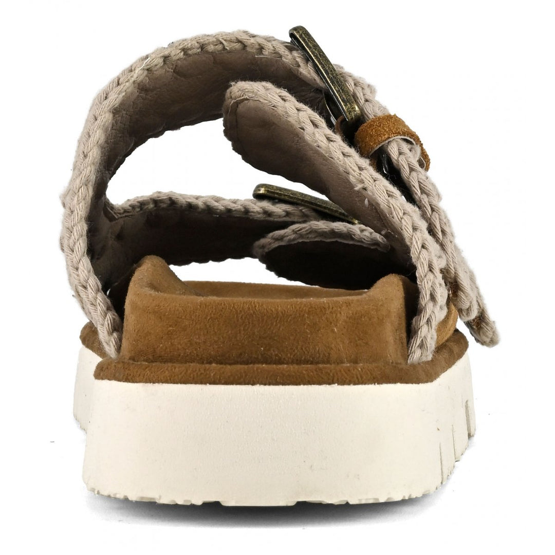 Mou - Bio Sandal Two Buckles in Cognac