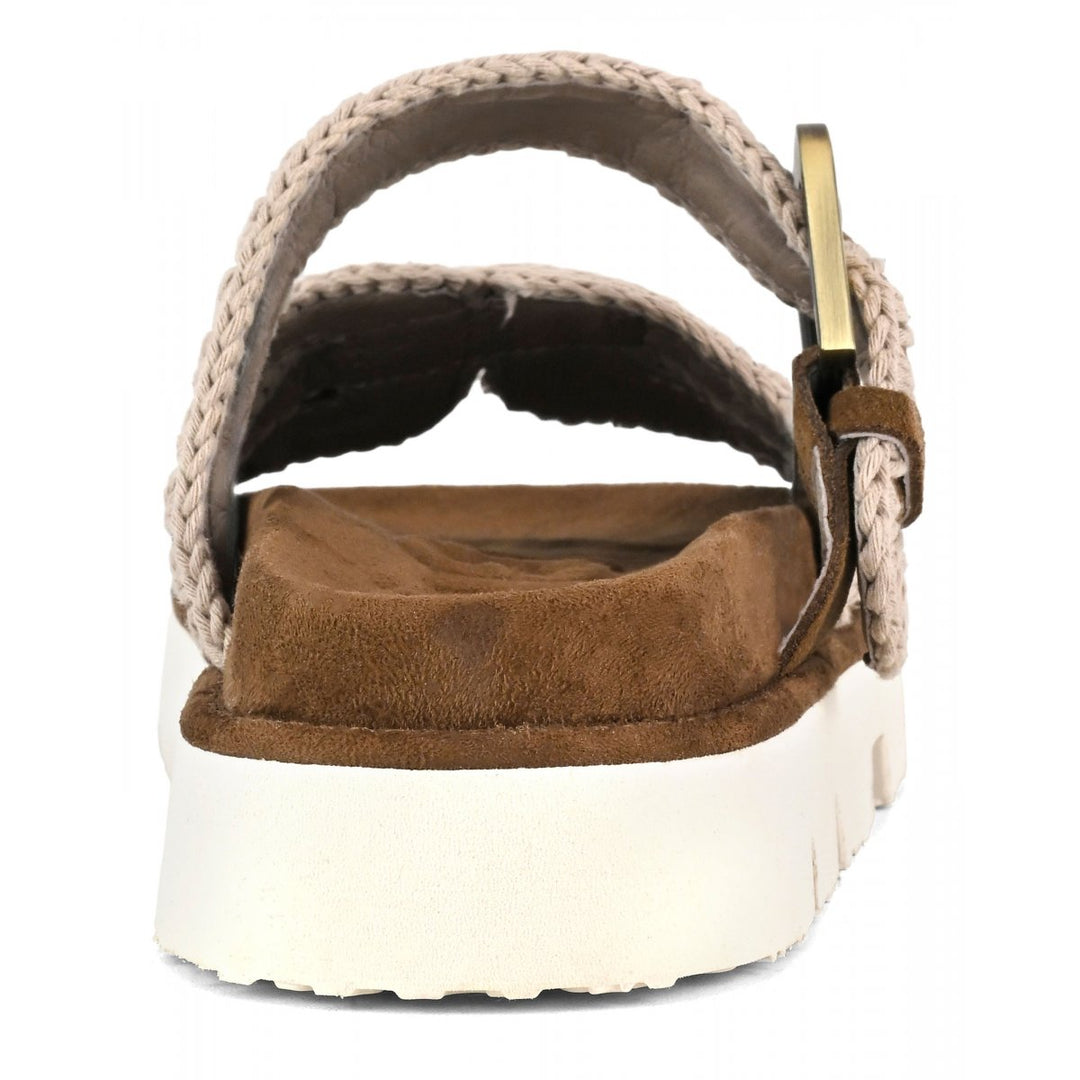 Mou - Bio Sandal Buckle Strap in Nut Brown Leather