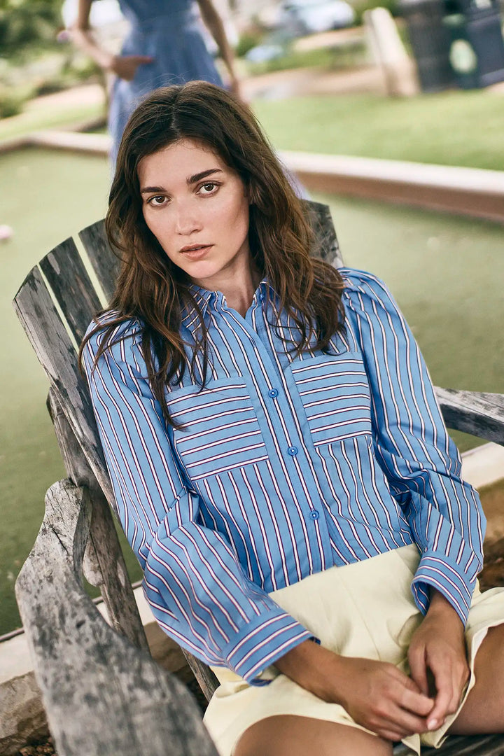Hunter Bell – Maven Shirt in Marfa Stripe