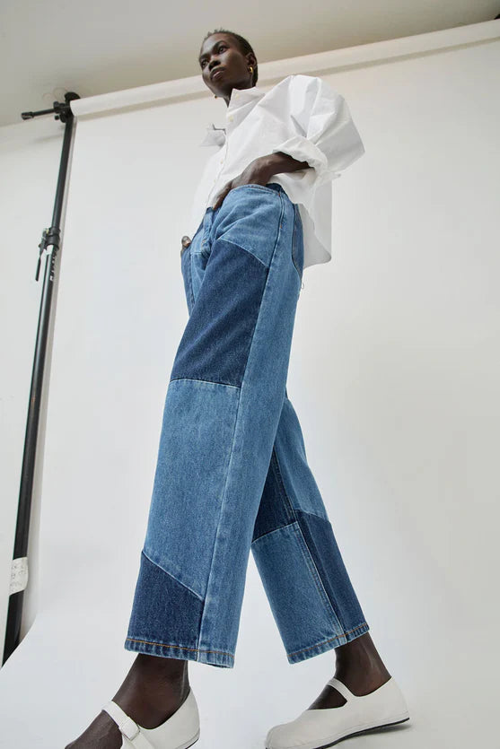 No. 6 Store – Faye Jean in Patchwork Denim