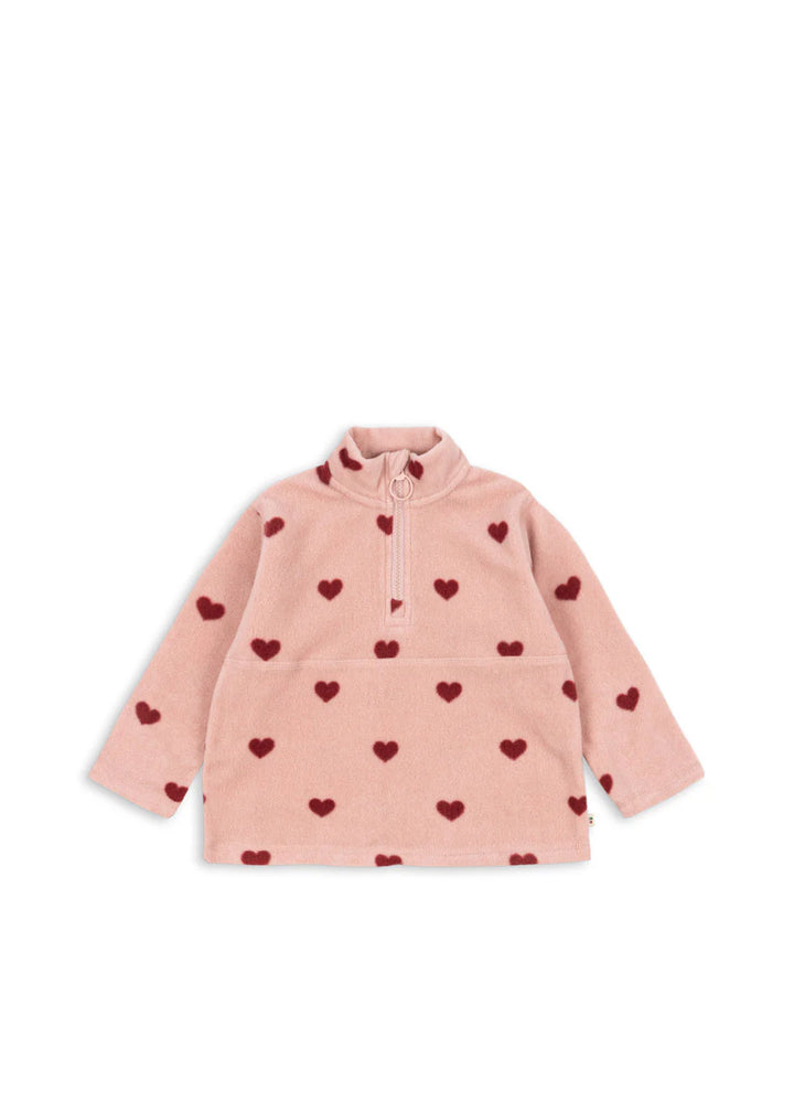 Konges Slojd - Tavi Fleece Sweatshirt in Hearts