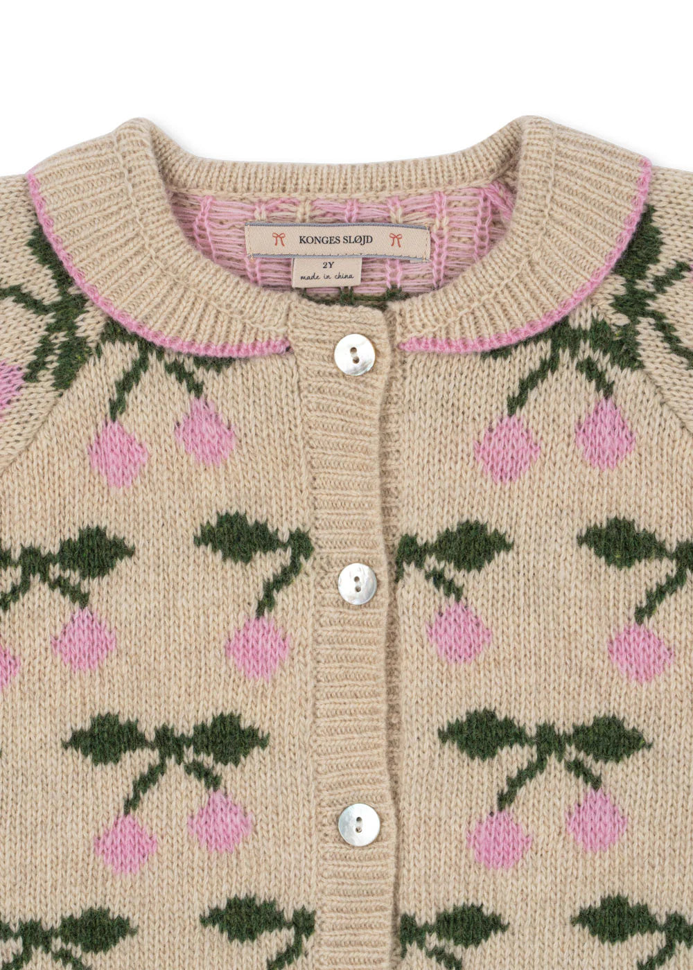 Konges Slojd - Belou Knit Collar Cardigan in Cherry